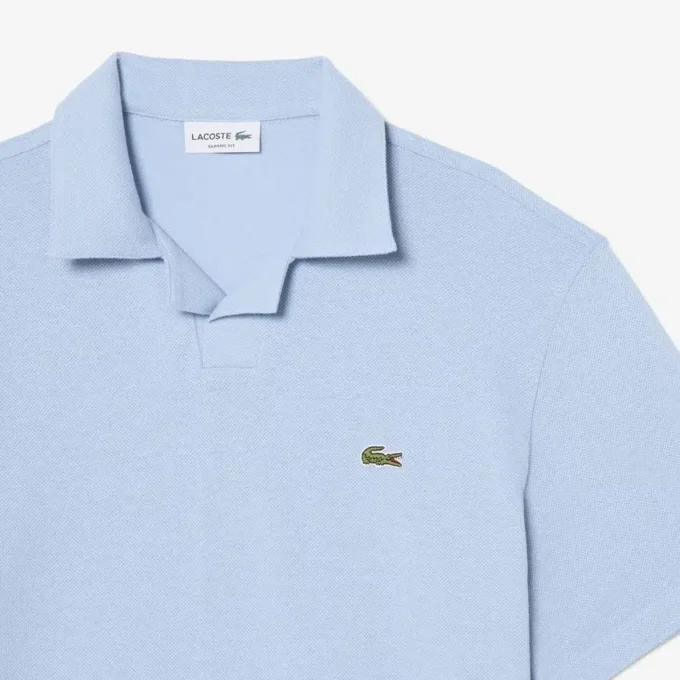 Polo i bomull og lin med klassisk passform