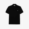 Polo i piqué med broderi og klassisk passform for menn
