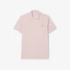 Polo i piqué med broderi og klassisk passform for menn
