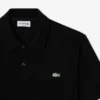 Polo i piqué med broderi og klassisk passform for menn