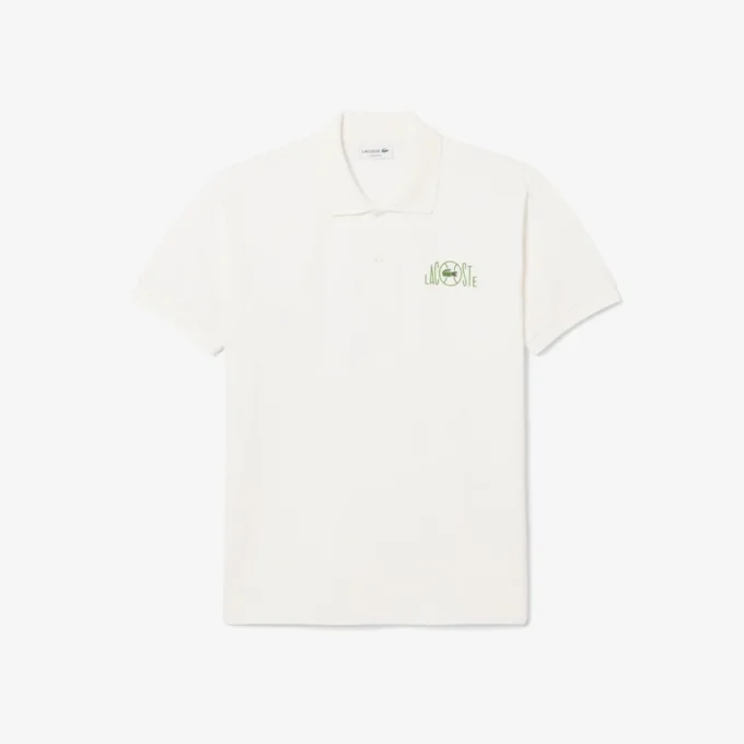 Polo med grafisk merke i klassisk passform