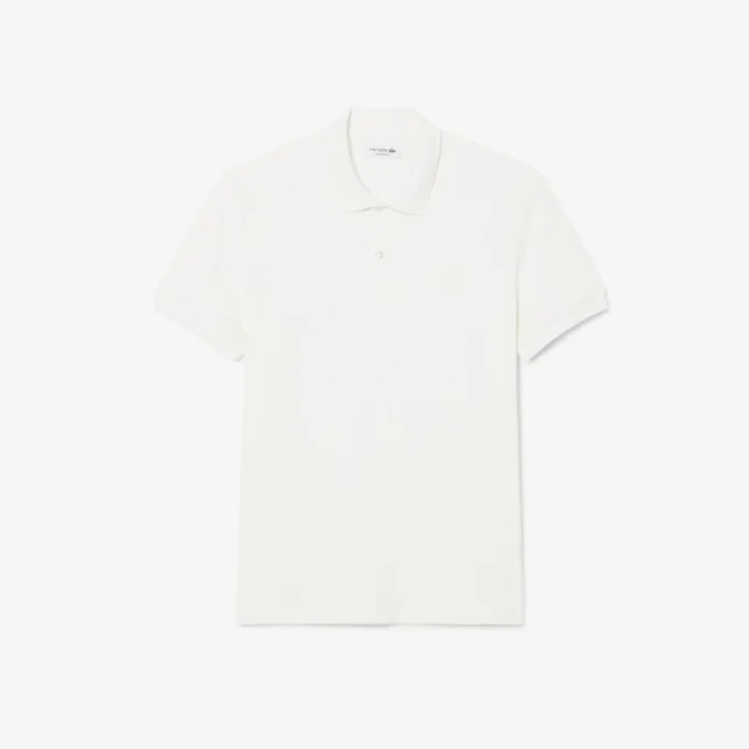 Polo med klassisk passform i ribbestrikket stoff