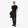 Polo med logo-stripe i normal passform