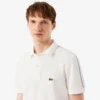 Polo med logo-stripe i normal passform