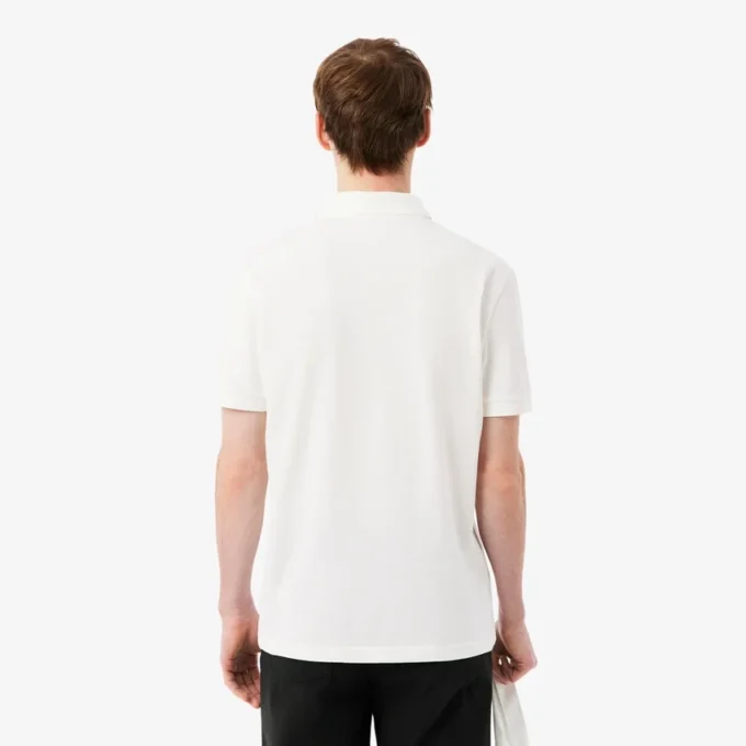 Polo med logo-stripe i normal passform