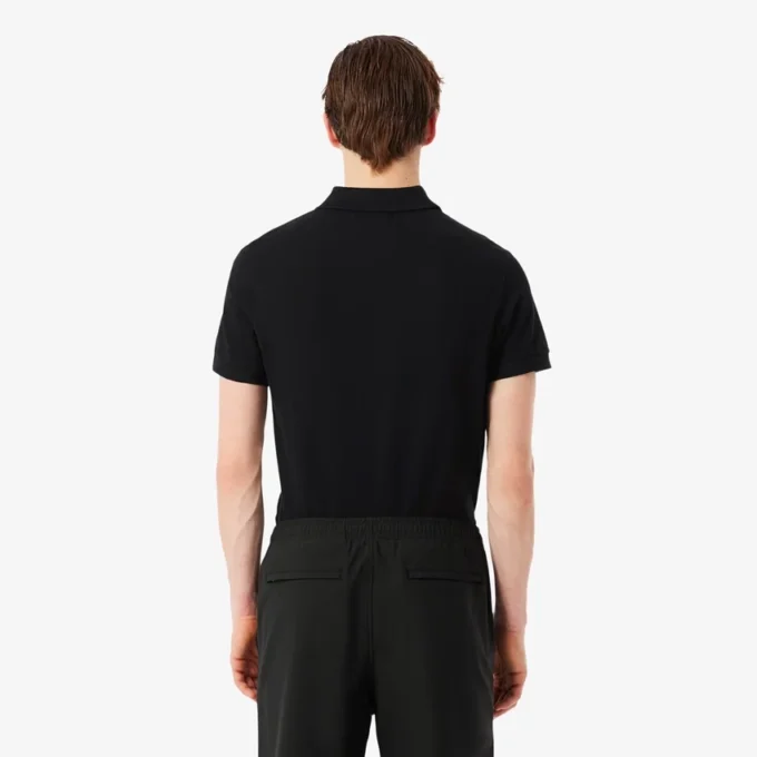 Polo med logo-stripe i normal passform