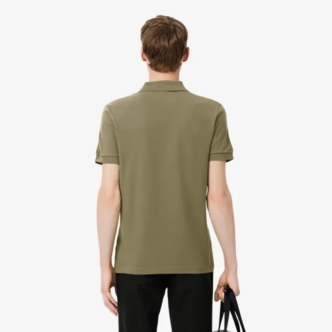 Polo med logo-stripe i normal passform