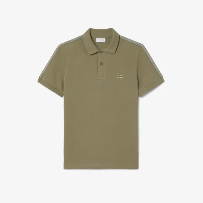 Polo med logo-stripe i normal passform