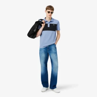 Polo med regular fit og fargeblokker