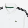Polo-skjorte i bomullspima med merke-striper