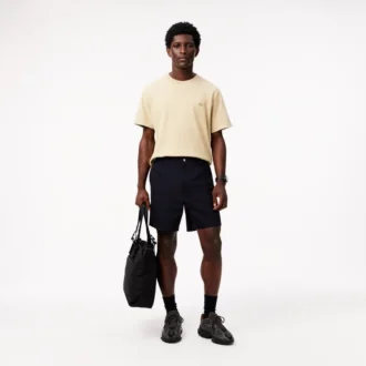 Poplin-shorts med avslappet passform for menn