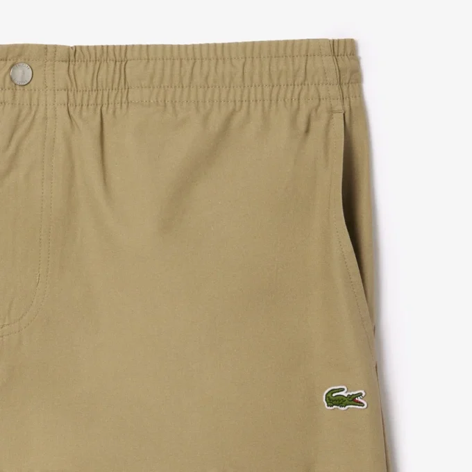 Poplin-shorts med avslappet passform for menn