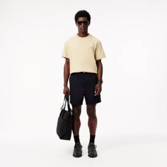 Poplin-shorts med avslappet passform for menn