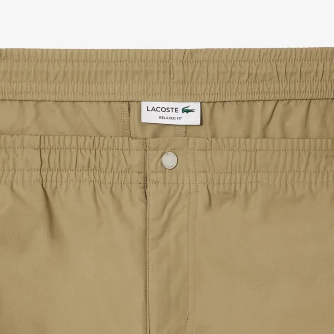 Poplin-shorts med avslappet passform for menn