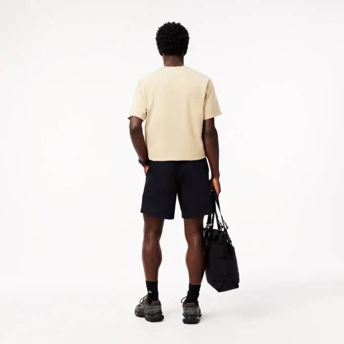 Poplin-shorts med avslappet passform for menn