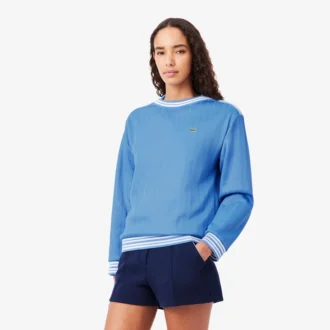 Produsert i Frankrike Sweatshirt med båthals