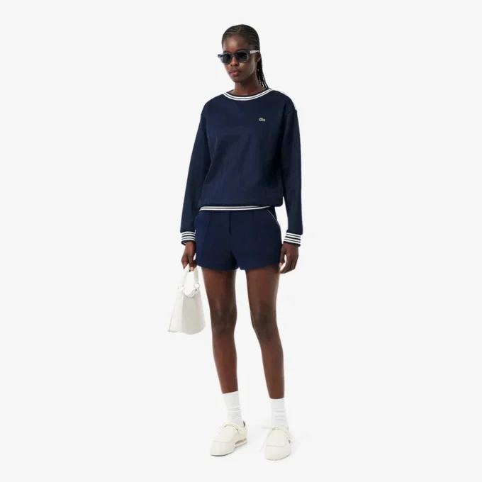 Produsert i Frankrike Sweatshirt med båthals