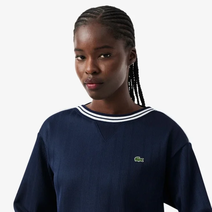 Produsert i Frankrike Sweatshirt med båthals