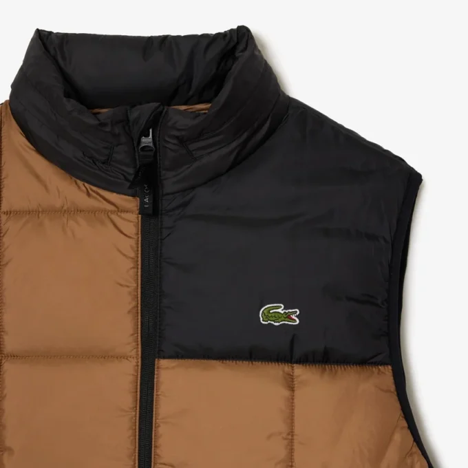 Puffervest for menn med avtakbar hette