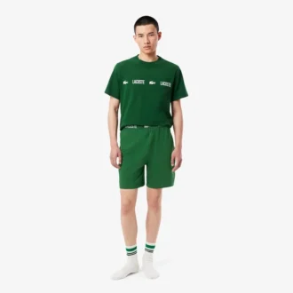 Pyjamas-shorts i myk bomull for menn