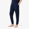 Pyjamasbukse i bomull med trykk for menn