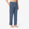 Pyjamasbukser i poplin med monogram for menn