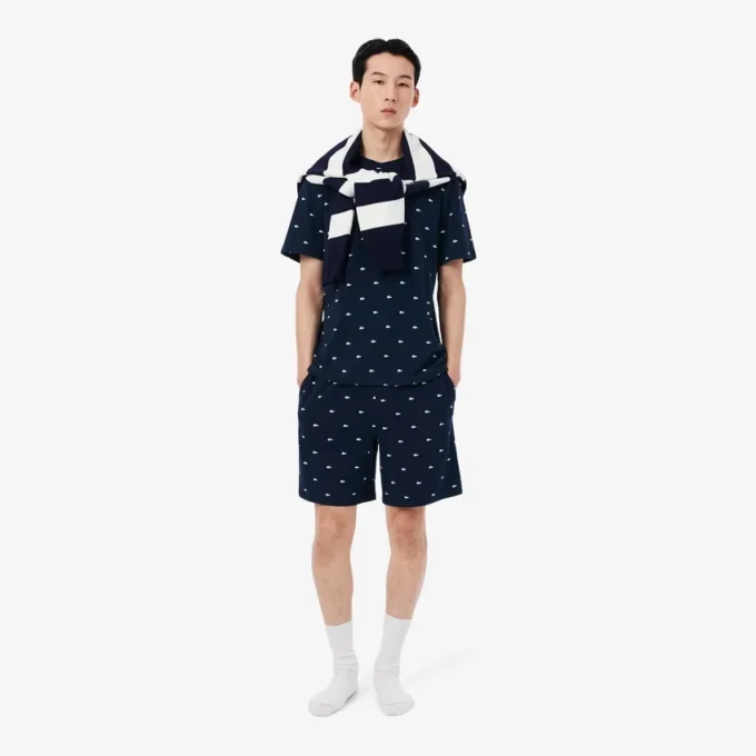 Pyjamasoverdel for menn med krokodilleprint