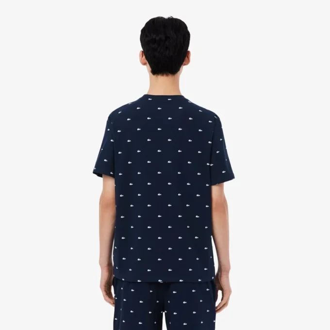 Pyjamasoverdel for menn med krokodilleprint