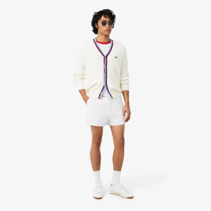 Regular Fit-shorts med kontrastkant og dobbeltside