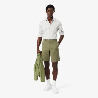 Regular Fit Stretch Cotton Chino Bermuda-shorts