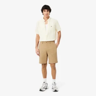 Regular Fit Stretch Cotton Chino Bermuda-shorts