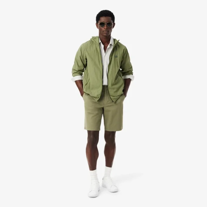 Regular Fit Stretch Cotton Chino Bermuda-shorts