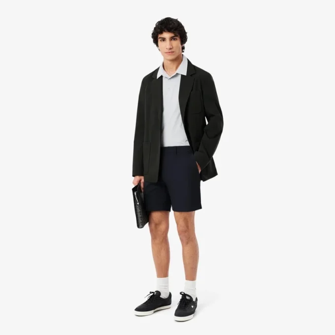 Regular Fit Stretch Cotton Chino Bermuda-shorts