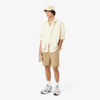 Regular Fit Stretch Cotton Chino Bermuda-shorts