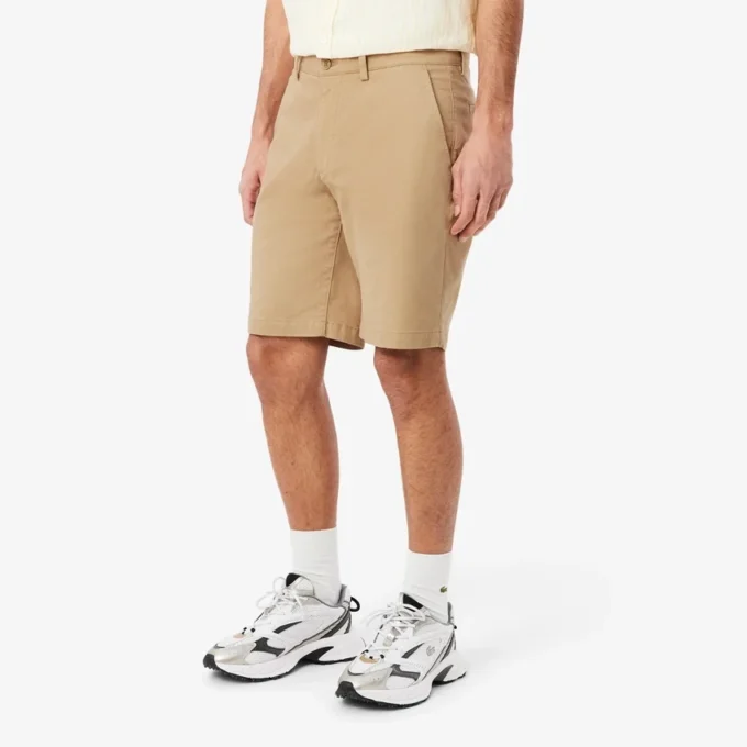 Regular Fit Stretch Cotton Chino Bermuda-shorts
