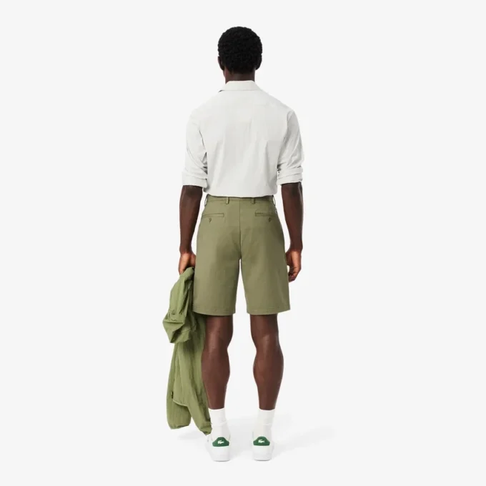 Regular Fit Stretch Cotton Chino Bermuda-shorts