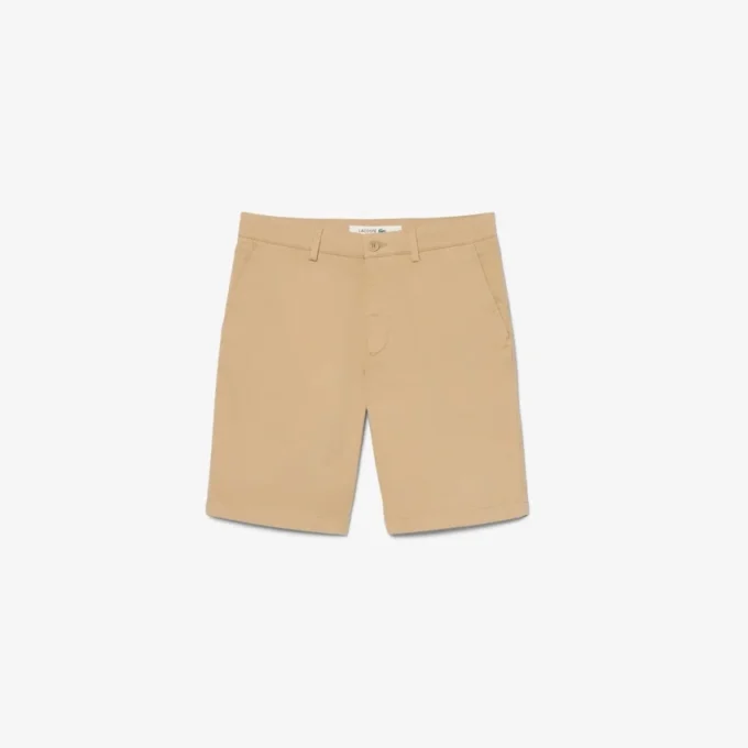 Regular Fit Stretch Cotton Chino Bermuda-shorts