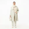 Relaxed Fit-genser i ull med mossestrikk for damer