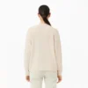 Relaxed Fit-genser i ull med mossestrikk for damer