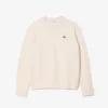 Relaxed Fit-genser i ull med mossestrikk for damer
