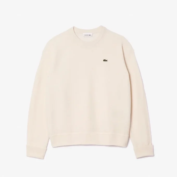 Relaxed Fit-genser i ull med mossestrikk for damer