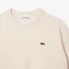 Relaxed Fit-genser i ull med mossestrikk for damer