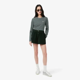 Relaxed fit-shorts i kordfløyel for kvinner