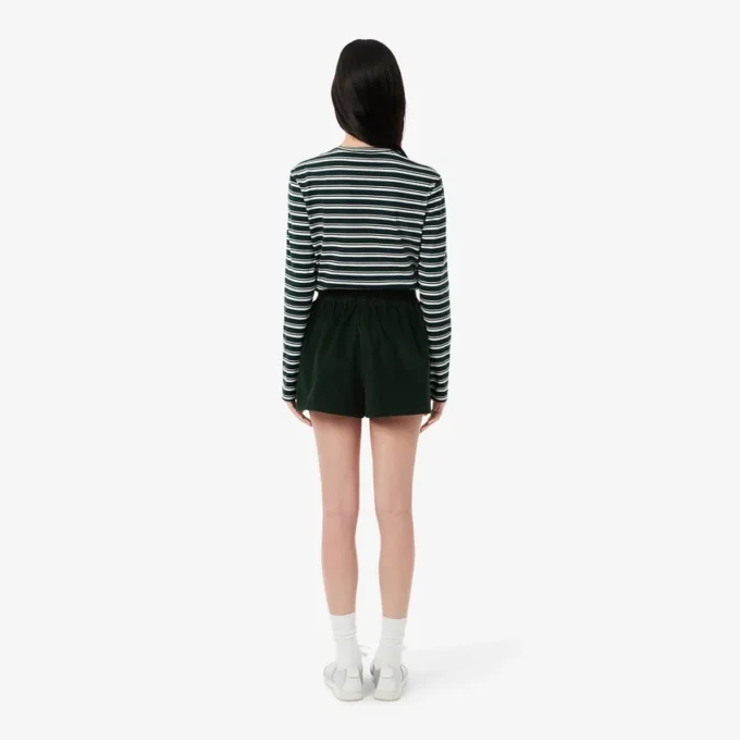 Relaxed fit-shorts i kordfløyel for kvinner