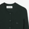 Ribbestrikket cardigan i merinoull for kvinner