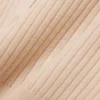 Ribbestrikket cardigan i merinoull for kvinner