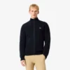 Ribbestrikket golfgenser med glidelås for menn