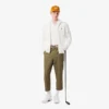 Ribbestrikket golfgenser med glidelås for menn