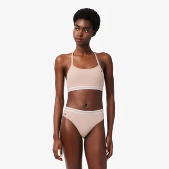 Ribbet bomulls-bralette