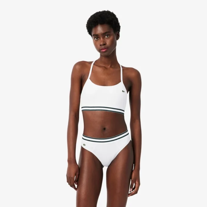 Ribbet bomulls-bralette